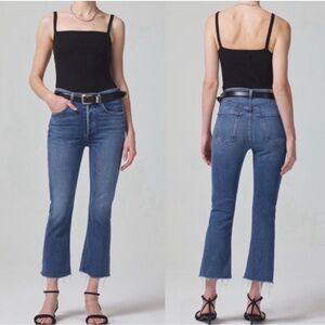 Citizens of Humanity Isola Mid-Rise Cropped Boot Jeans Size 30 Medium Blue Wash